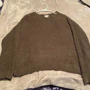 olive green knitted sweater